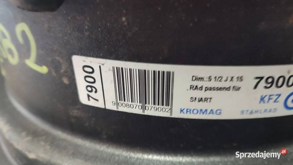 39RB238RB2 FELGA STALOWA 55JX15H2 3x112 ET1 ET22 Włoszczowa