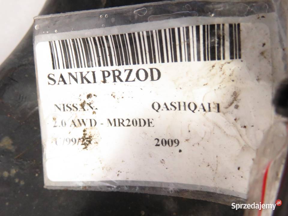 SANKI PRZÓD NISSAN QASHQAI I 20 AWD 141 MR20DE osobowe