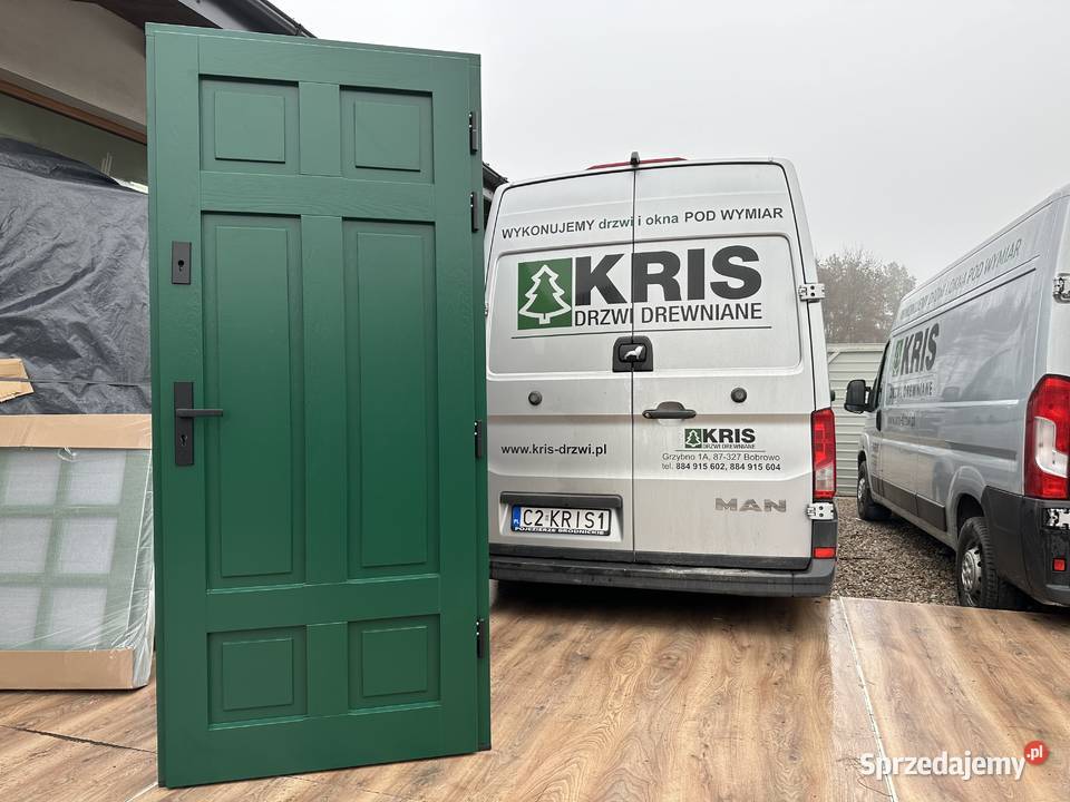 Drzwi drewniane zewnętrzne nietypowe 99x225 Grzybno