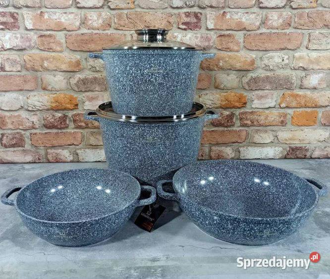 Zestaw 2 wok 2 garnki największe szare Szczecin