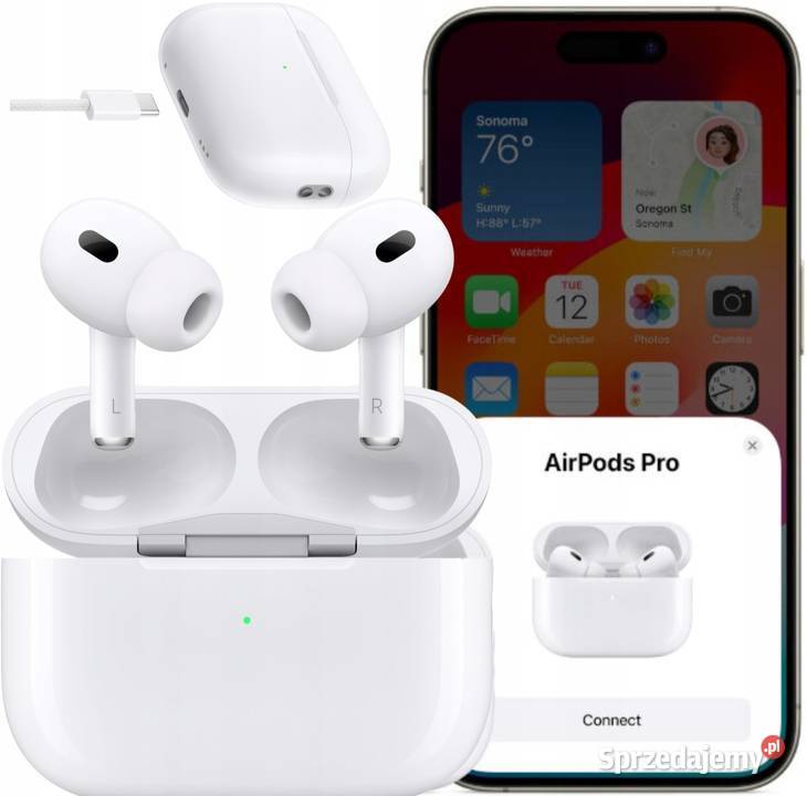 SŁUCHAWKI bezprzewodowe APPLE AIRPODS PRO 2 USBC Brzesko sprzedam