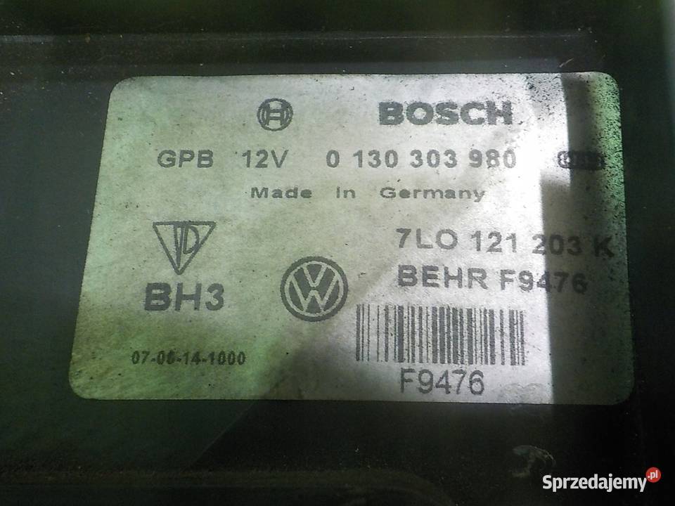 VW TOUAREG I LIFT 25 TDI 08r 5D wentylator Wentylatory chłodnicy mazowieckie Suków sprzedam