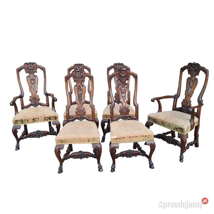 KOMPLET unikatowych krzeseł LUDWIK XV Szczecin sprzedam