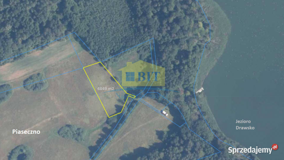 Działka Jeziorem Drawskim Piaseczno polna