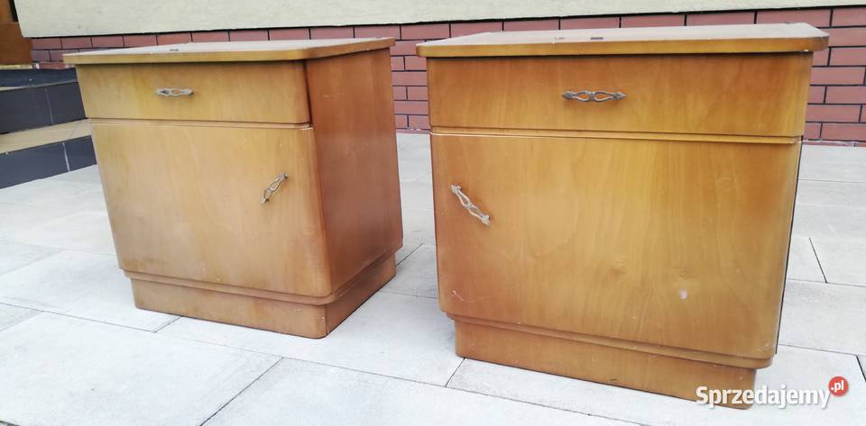 Szafka nocna stolik art deco prl komoda półka Garwolin