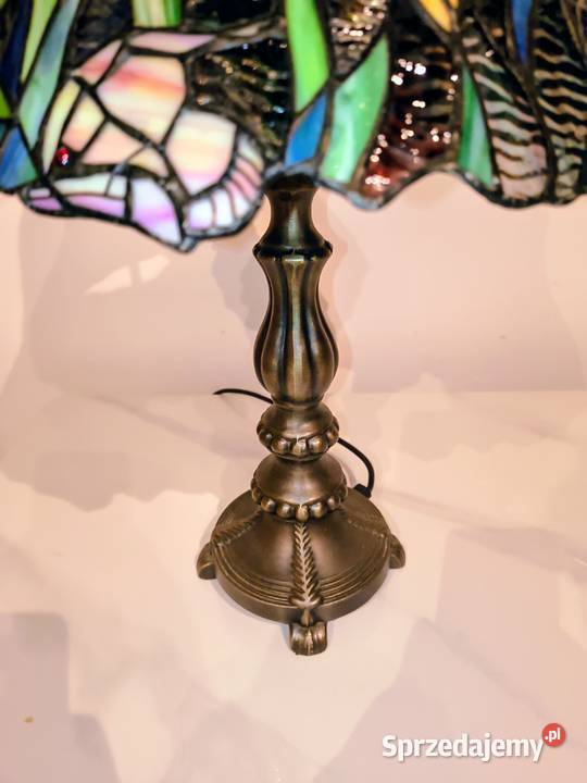 Tiffany lampa witrażowa stołowa nocna ryby Zaręba