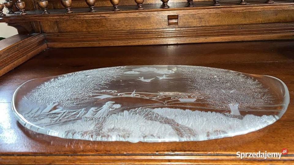 Taca Zabytkowa szklana patera firmy Costa Bodą Gdańsk