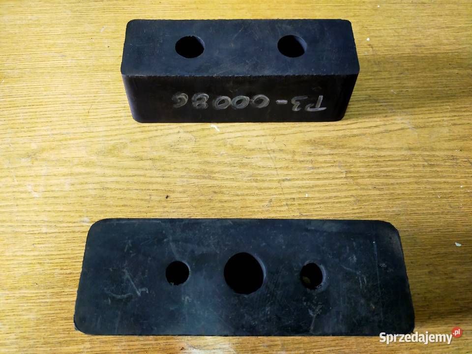 Odbojnik gumowy dojazdowy 150x53x45 dwa otwory Brzozówka