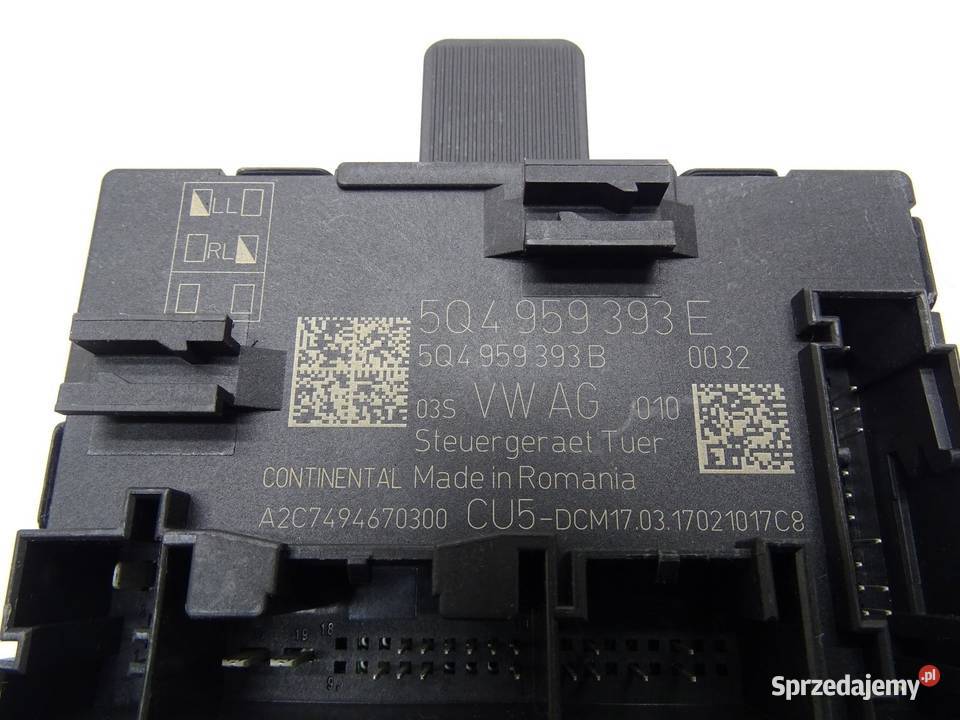 MODUŁ STEROWNIK DRZWI PRZÓD 5Q0959393E AUDI A3