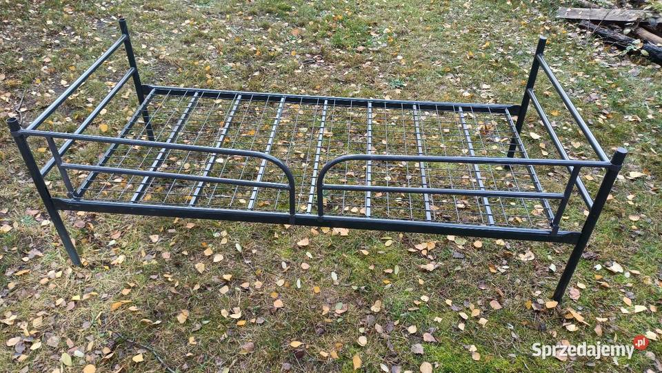 Łóżko metalowe antracyt Łóżka Góry Lasochowskie