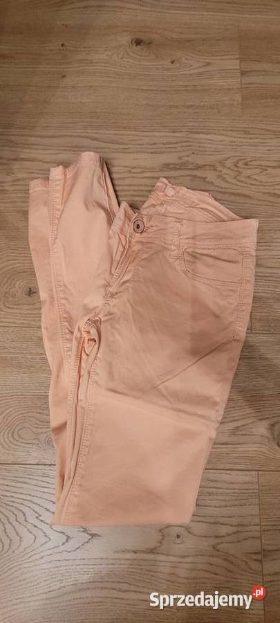 Pomarańczowe spodnie skinny Spodnie