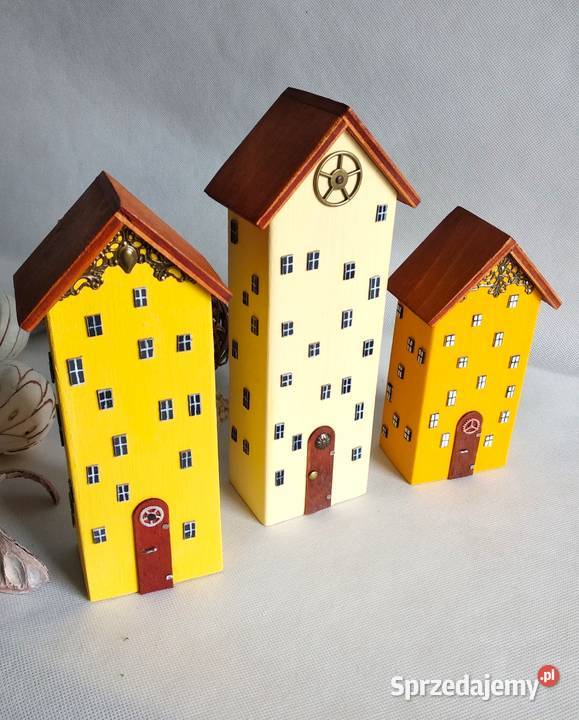 Zestaw dekoracyjnych domków Słoneczne