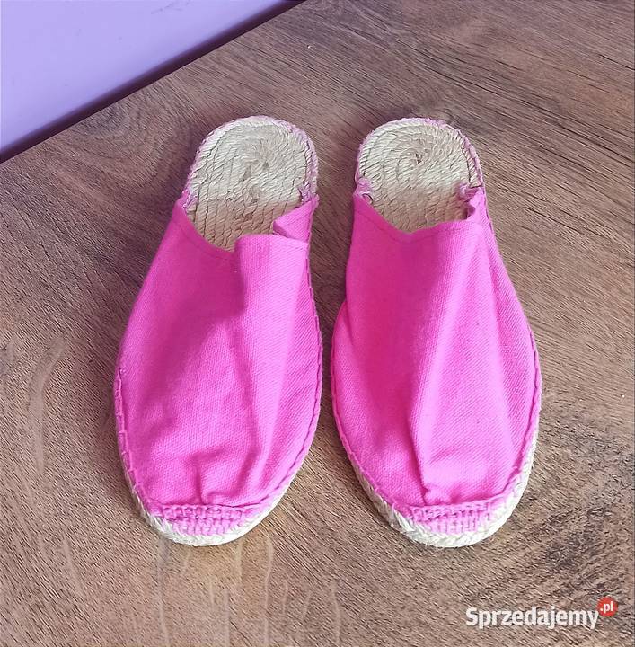 Espadryle wsuwane długość 26 rozmiar 4041 różowe Jasień
