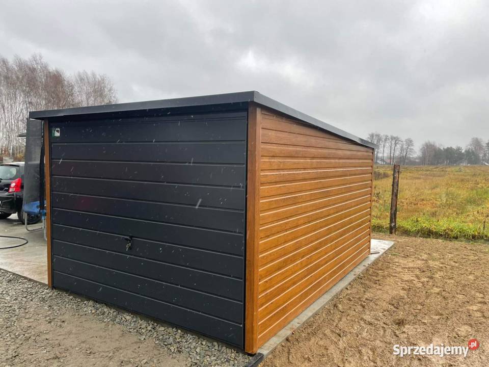 Garaż blaszany 3x5 Wzmocniony profilami Skrzydlna