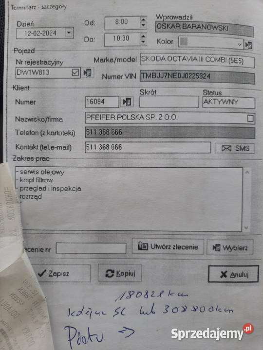 Skoda Octavia mod 2018r 20TDI 150 bez AdBlue Wałbrzych