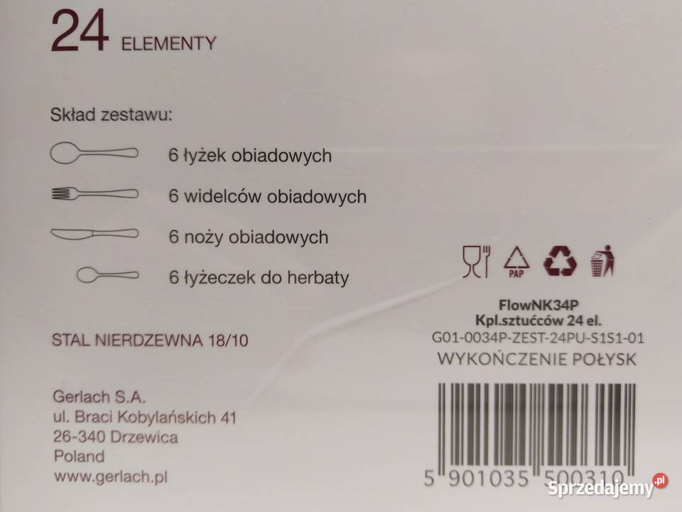 NAJTANIEJ Komplet Sztućce 24el Zestaw Sztućców Zabrze sprzedam