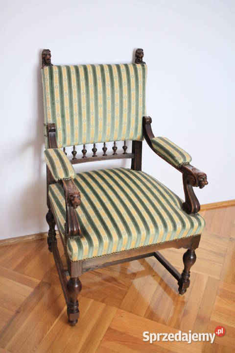 Pięknie zdobiony fotel klasyczny i elegancki Góra sprzedam