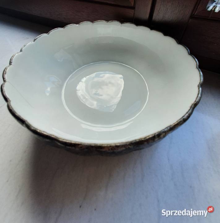 Starazabytkowa SALATERKAMISKA z biało srebrnej lubelskie Lublin