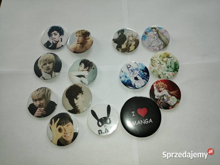 przypinki Kpop bap manga 14 Siemianowice Śląskie sprzedam