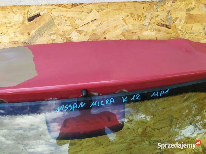 TYLNA KLAPA POKRYWA BAGAŻNIKA NISSAN MICRA K12 śląskie Rudziniec sprzedam