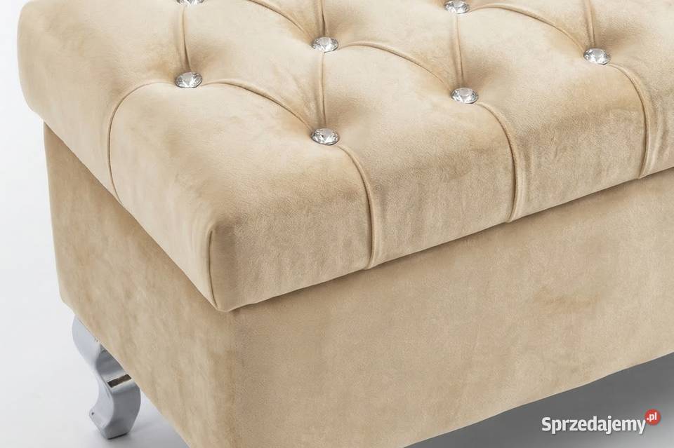 Pufa LUDWIK 80x40 ze schowkiem pikowana łódzkie