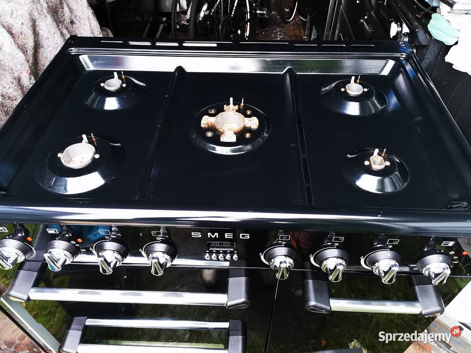 KUchnia gazowa SMEG piekna czarna 90 nowa 18000