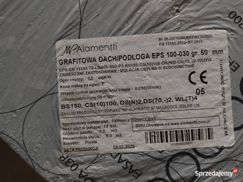 Styropian elewacyjny grafitowyeps100 Łubki-Szlachta