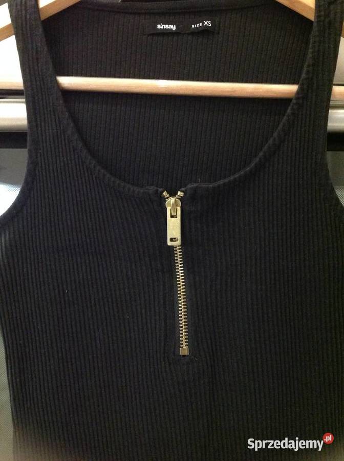 Czarna Sukienka Mini Damska SINSAY XS Prążek czarny Spódnice i sukienki Nowa Sól