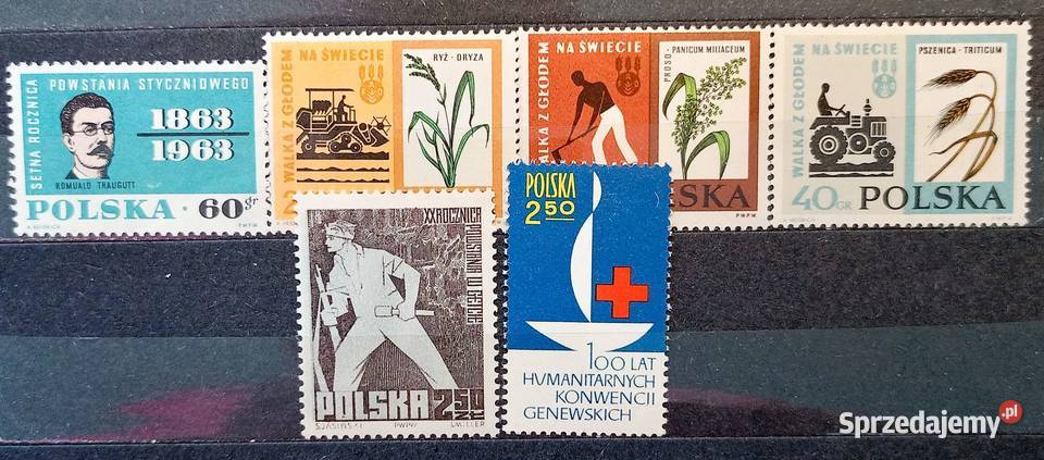Znaczki polskie 1963 Filatelistyka Leźnica Wielka-Osiedle