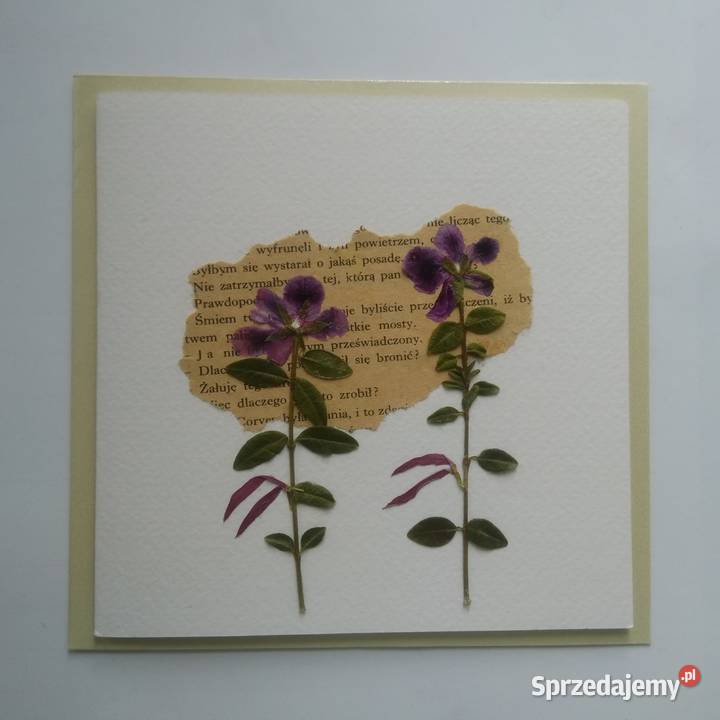 KARTKA KWIATOWA Hand Made Autorska Gdańsk sprzedam