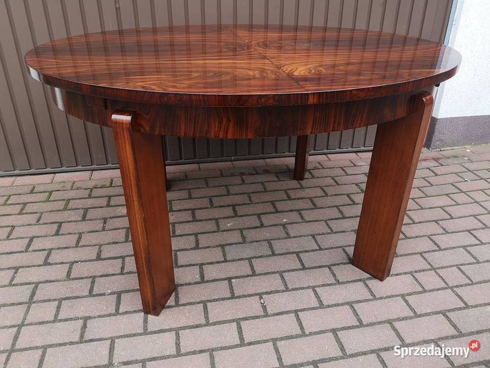 Stół ArtDeco Owalny Palisander Antyk Stary Swarzędz