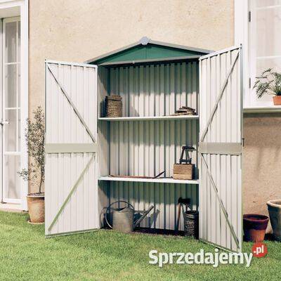 vidaXL Szopa ogrodowa zielona 116x45x175 stal sprzedam