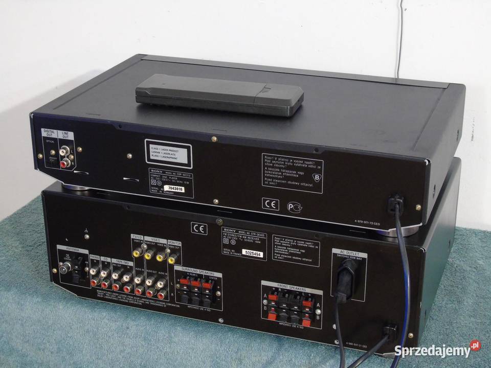 Amplituner i CD Sony pilot segmenty sprawne Jasło