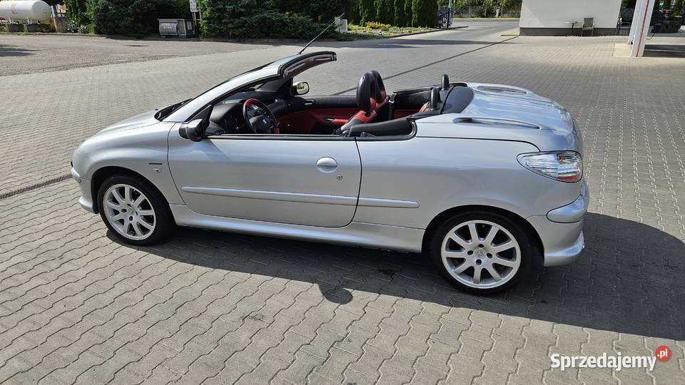 Peugeot 206cc 20 benzyna 136 CzerwonoCzarne centralny zamek zachodniopomorskie Gryfice sprzedam