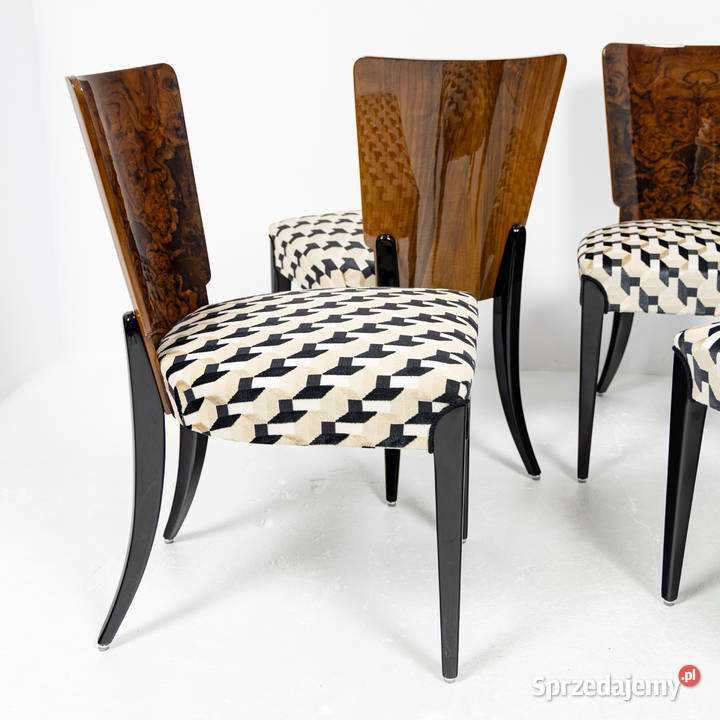 Komplet 4 Krzeseł H214 JHalabala Modernizm Art wielkopolskie Swarzędz