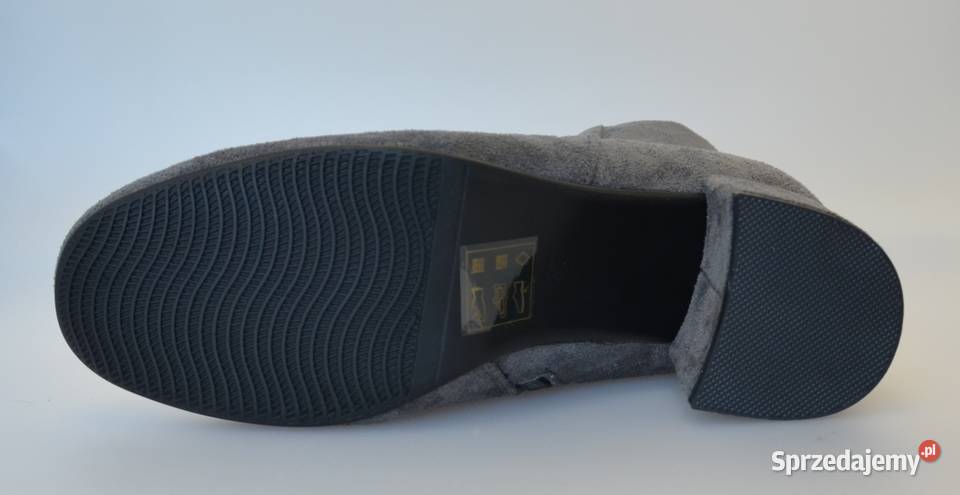 Szare ocieplane damskie botki rozmiar 37 shfn10 Żyrardów