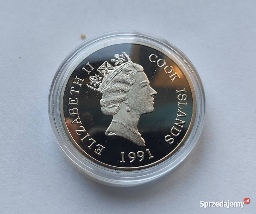 Moneta COOK ISLANDS 50 1991 Żuraw Pruszków
