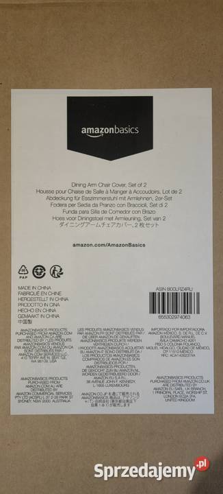 NOWE Pokrowce na Krzesła Amazon Basics Zestaw 2 28cm lubelskie Modliborzyce sprzedam