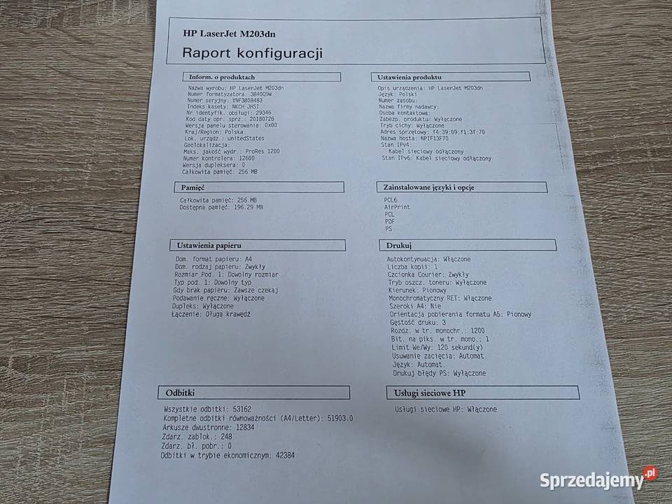 Drukarka laserowa HP LaserJet Pro m203dn Elektronika Łódź