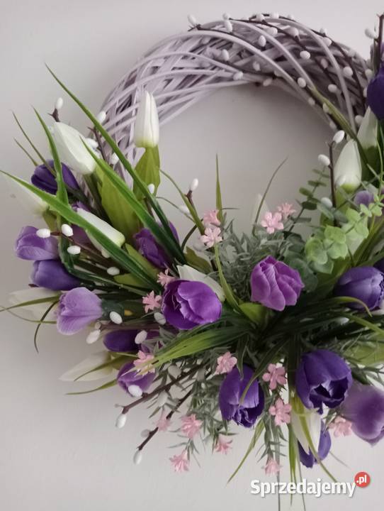 Wianek na drzwiwiklinowy wianeksztuczne kwiaty Radom