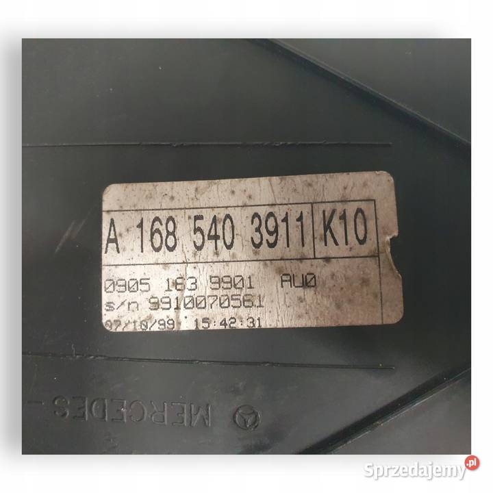 LICZNIK ZEGARY A1685403911 Mercedes W168 17 CDI Chełm