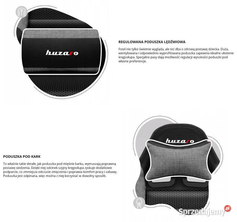 Fotel gamingowy dziecka Huzaro Ranger 60 Baranowo