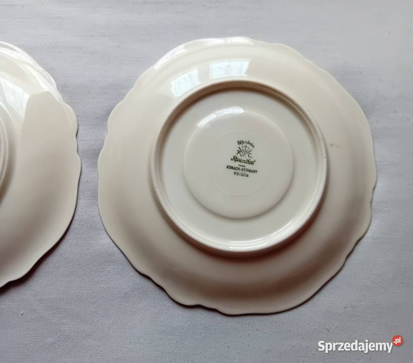 Dwa spodeczki pod filiżanki Rosenthal Viktoria wielkopolskie Koźminek