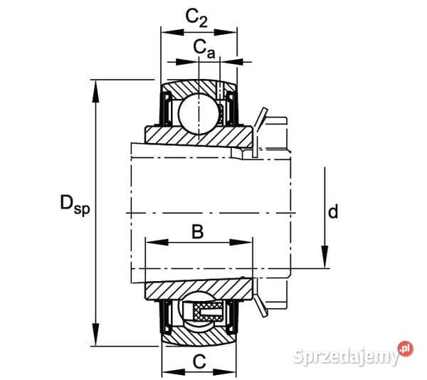 Wkład łożyska 35x80x21 mm INAFAG UK208 Kamionna