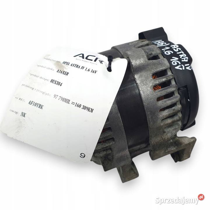 ALTERNATOR Opel Astra J Zafira B 16 16V 13502595 Układ elektryczny silnika Chełm