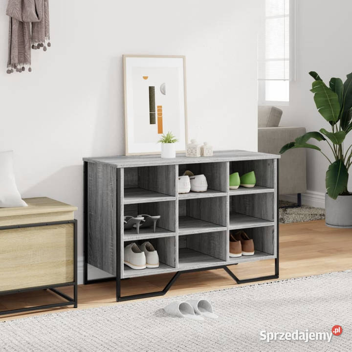 Szafka na buty szary dąb sonoma 90x38x615