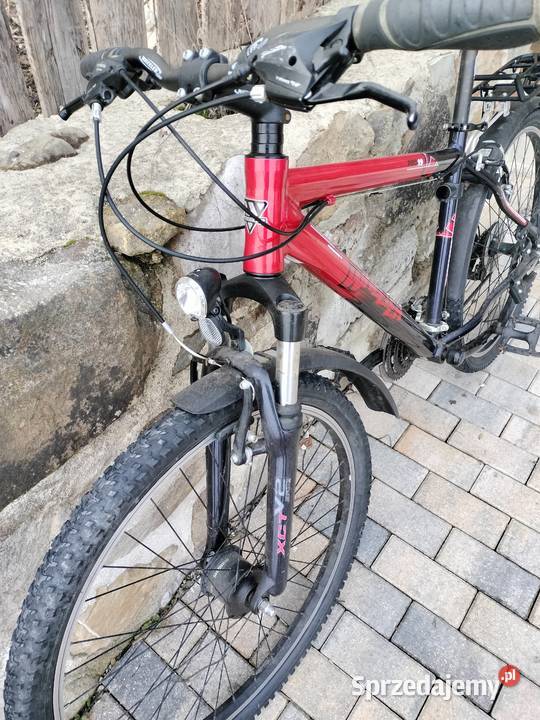 Czerwono czarny rower górski wheeler pro 19 lubelskie