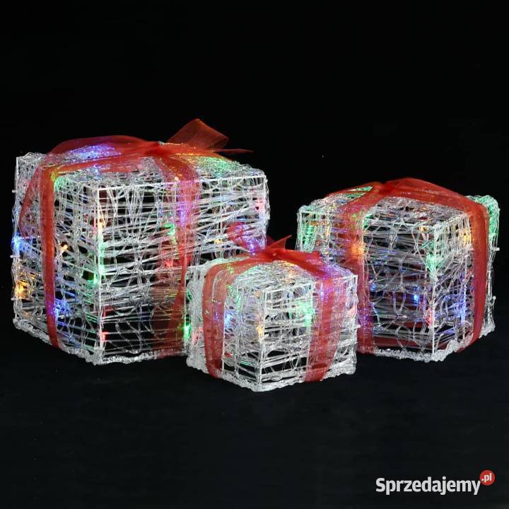 vidaXL Dekoracja świąteczna 3 akrylowe prezenty Warszawa