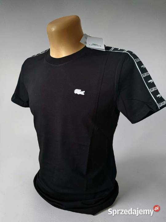 Tshirt bawełniany Lacoste czarny M regular fit Białystok sprzedam