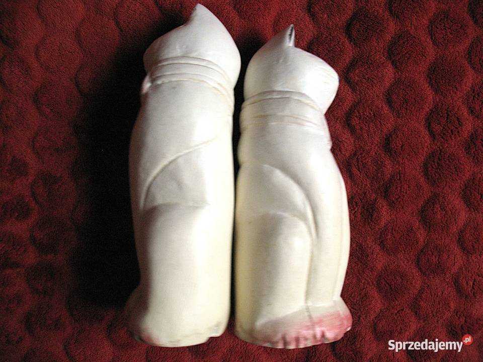 Kot dwa koty z kokardką stare drewno 23 x 9 x 7 mazowieckie Siedlce